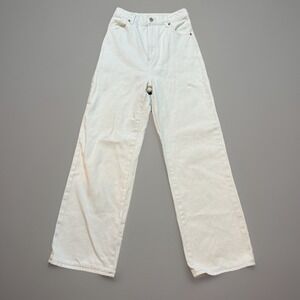 ROLLA'S White Straight Leg Jeans